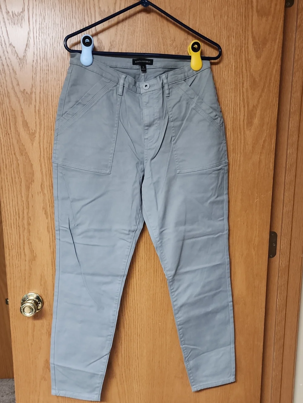 Banana Republic Light Gray Straight-Leg Chinos 10x28 number 3508